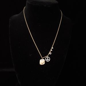 16" 14k yellow gold and diamond necklace